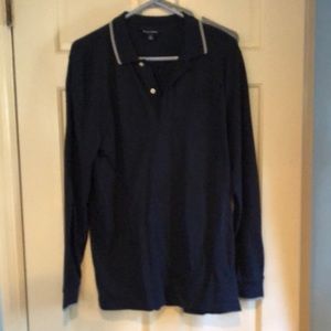 Boys Brooks Brothers l/s Polo, Navy, Sz XL